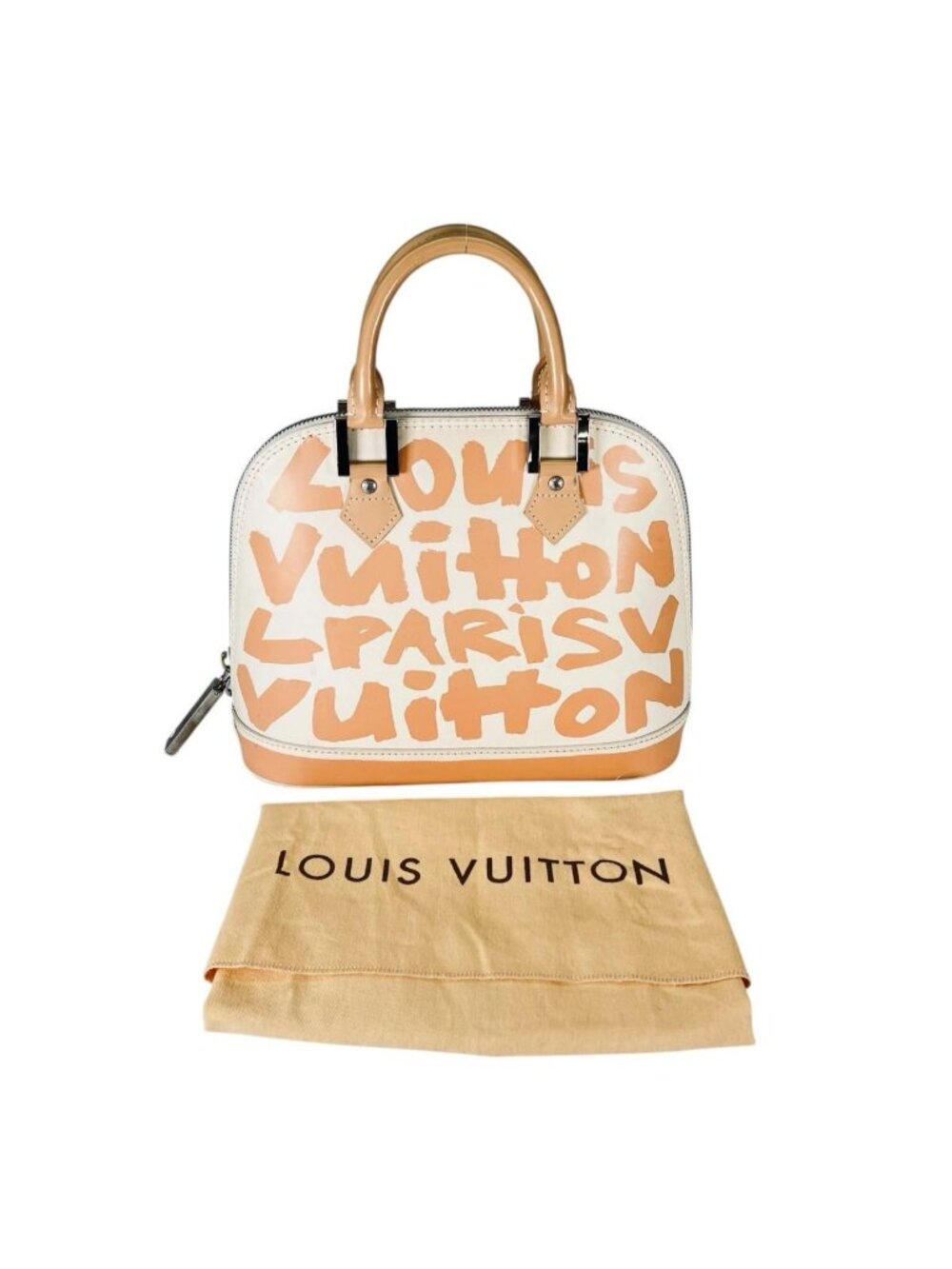 Louis Vuitton Steven Sprouse Graffiti Alma MM Handbag Beige